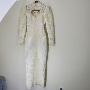 Bonny Ivory Beaded Wedding Gown.